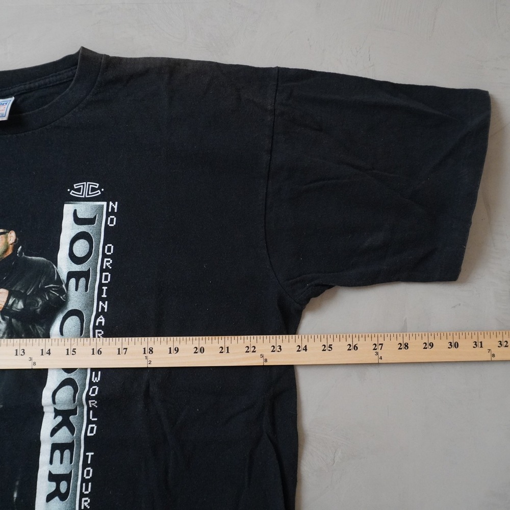 Vintage Joe Cocker T-Shirt XL Mens 90s Black No Ordinary World Tour All Sport - Picture 6 of 7